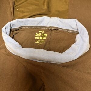 Aerie Black Pants with Blue Waistband